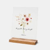 ミニマルな主の喜びフローラ アクリルサイン (傾斜)