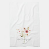 ミニマルな主の喜びフローラ キッチンタオル (縦)