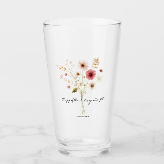 ミニマルな主の喜びフローラ タンブラーグラス (正面)