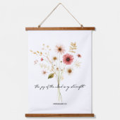 ミニマルな主の喜びフローラ 吊り下げ型タペストリー (正面)