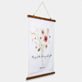ミニマルな主の喜びフローラ 吊り下げ型タペストリー (傾斜あり)