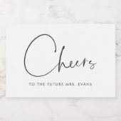 ミニマルな乾杯　未来のミセスへ　結婚前祝い スパークリングワインラベル (シングルラベル)