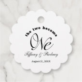 ミニマルな二人が一つにな結婚る フェイバータグ (裏面)