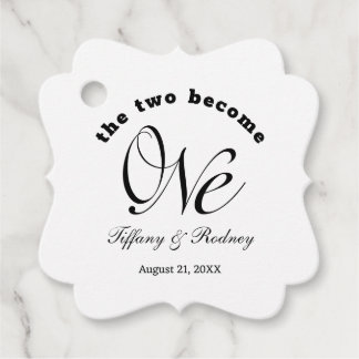 ミニマルな二人が一つにな結婚る フェイバータグ