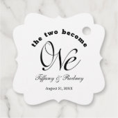 ミニマルな二人が一つにな結婚る フェイバータグ (裏面)