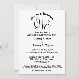 ミニマルな二人はワンホワイト結婚になる 招待状