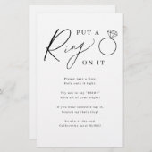 ミニマルな人がITゲームにリングを付けたブライダルシャワー (正面/裏面)