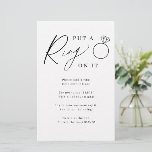 ミニマルな人がITゲームにリングを付けたブライダルシャワー (スタンド正面)