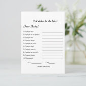 ミニマルな人は赤ちゃんシャワーゲームを望む 招待状 (スタンド正面)