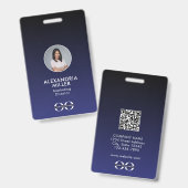 ミニマルな企業用QRコードバッジ バッジ (正面＆裏面)