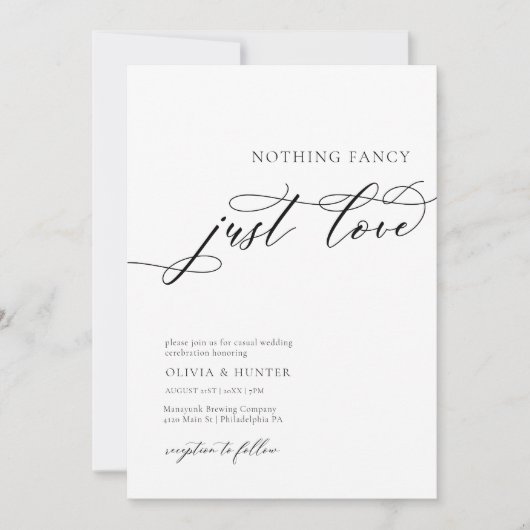 ミニマルな何ファンシーも書を愛する 招待状 (正面)