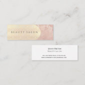 ミニマルな優しいバラ金ゴールド赤大理石 スキニー名刺 (正面/裏面)