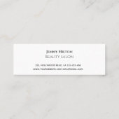 ミニマルな優しいバラ金ゴールド赤大理石 スキニー名刺 (裏面)