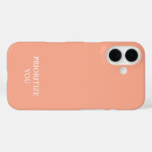 ミニマルな優先順位はあなたの引用ウォームブラッシュピーチ Case-Mate iPhoneケース (裏面 (横))