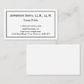 ミニマルな公証人の名刺 名刺 (正面/裏面)