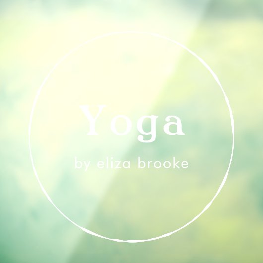 ミニマルな円形のビジネスネーム ブランディング ウィンドウサイン (シート3)