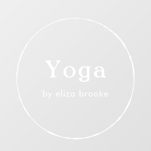 ミニマルな円形のビジネスネーム ブランディング ウィンドウサイン (シート)