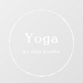 ミニマルな円形のビジネス名 ブランディング ウィンドウサイン (シート)