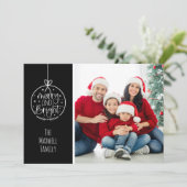 ミニマルな写真が輝くクリスマス シーズンカード (スタンド正面)
