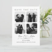 ミニマルな写真の結婚式の瞬間 セーブザデート (スタンド正面)