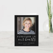 ミニマルな写真付きお悔やみ葬儀感謝カード サンキューカード (正面)