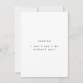 ミニマルな写真付きブライズメイド提案 招待状 (正面)