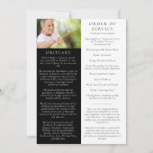 ミニマルな写真付き葬儀案内カード 招待状 (裏面)