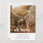 ミニマルな写真 ベビーシャワー招待状 招待状 (正面)