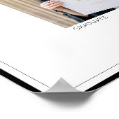 ミニマルな写真 卒業式 ゲスト シグネチャー ポスター (角)