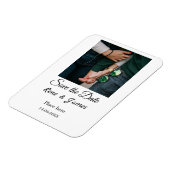 ミニマルな写真 白 黒 クラシック エレガント セーブザ マグネット (左側)