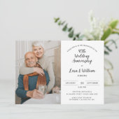 ミニマルな写真 40周年記念結婚式 招待状 (スタンド正面)