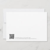 ミニマルな写真QRコード Save The Date カレンダー 招待状 (裏面)