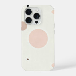 ミニマルな冬のドット柄、ソフトでコージーなニュートラルカラー iPhone 15 PROケース