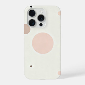 ミニマルな冬のドット柄、ソフトでコージーなニュートラルカラー iPhone 15 PROケース
