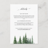 ミニマルな冬の松の結婚森の情報 エンクロージャーカード (正面)