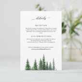 ミニマルな冬の松の結婚森の情報 エンクロージャーカード (スタンド正面)