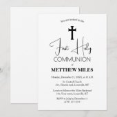 ミニマルな初カトリックの聖体拝領 招待状 (正面/裏面)