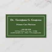 ミニマルな初期治療医者の名刺 名刺 (正面)