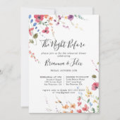 ミニマルな前夜の食事会招待状 招待状 (正面)