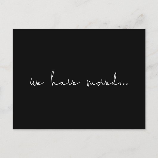 ミニマルな動きの発表 ポストカード (正面)