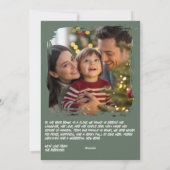 ミニマルな北欧風の面白い猫のレトロクリスマス写真 シーズンカード (裏面)