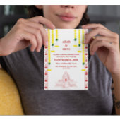 ミニマルな南インドのウェディング 招待状