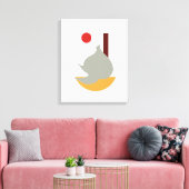 ミニマルな単色ニンニク/フードキャンバスアート キャンバスプリント (インサイチュ (リビング))