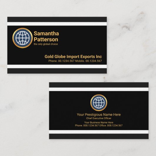 ミニマルな印象的なホワイトラインのインポートのエクスポート 名刺 (正面/裏面)