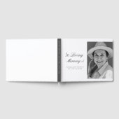 ミニマルな台本フォトメモリアル葬儀 ゲストブック (全面)
