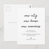 ミニマルな台本 新しい家の移住発表 ポストカード (正面/裏面)