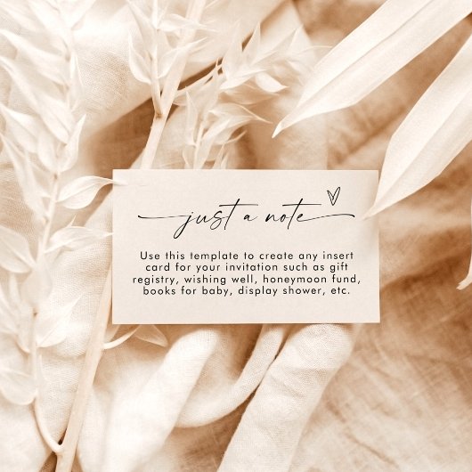 ミニマルな同封カード | ちょっとしたメモカード エンクロージャーカード