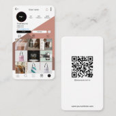 ミニマルな名刺カスタムロゴQRコード 名刺 (正面/裏面)