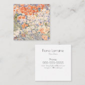 ミニマルな名刺、フローラ名刺 スクエア名刺 (正面/裏面)