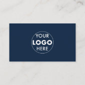 ミニマルな名刺 | QRコードとロゴ |青 名刺 (裏面)